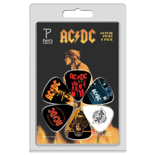 AC/DC 6 PACK OFFICIAL LICENSING GUITAR PICKS