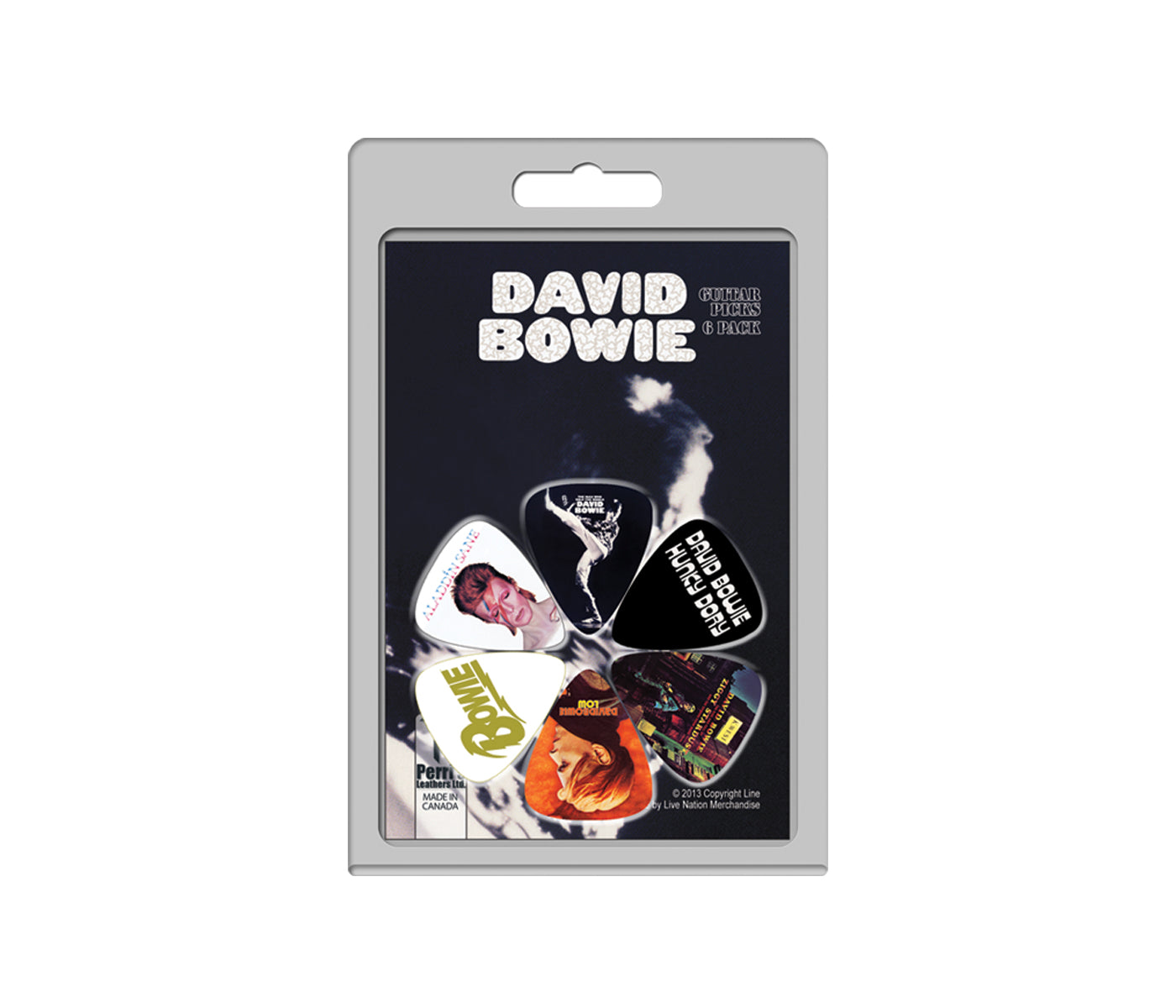 6 Pack David Bowie Official Licensing Variety Pack Guitar Picks