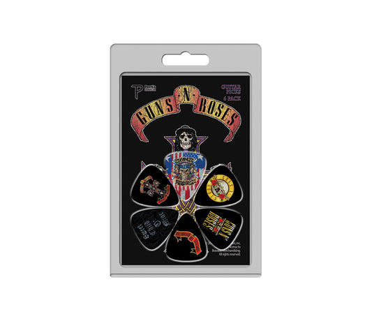 6 Pack Guns N’ Roses Official Licensing Variety Pack Guitar Picks