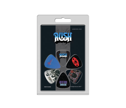 6 Pack Rush Official Licensing Variety Pack Guitar Picks