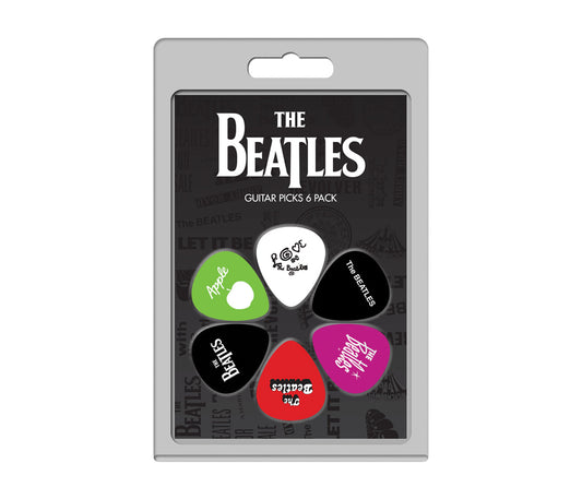 6 Pack The Beatles Official Licensing Variety Pack Of Logos Guitar Picks