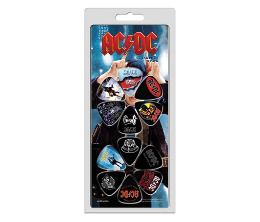 12 Pack AC/DC Official Licensing Variety Pack Guitar Picks