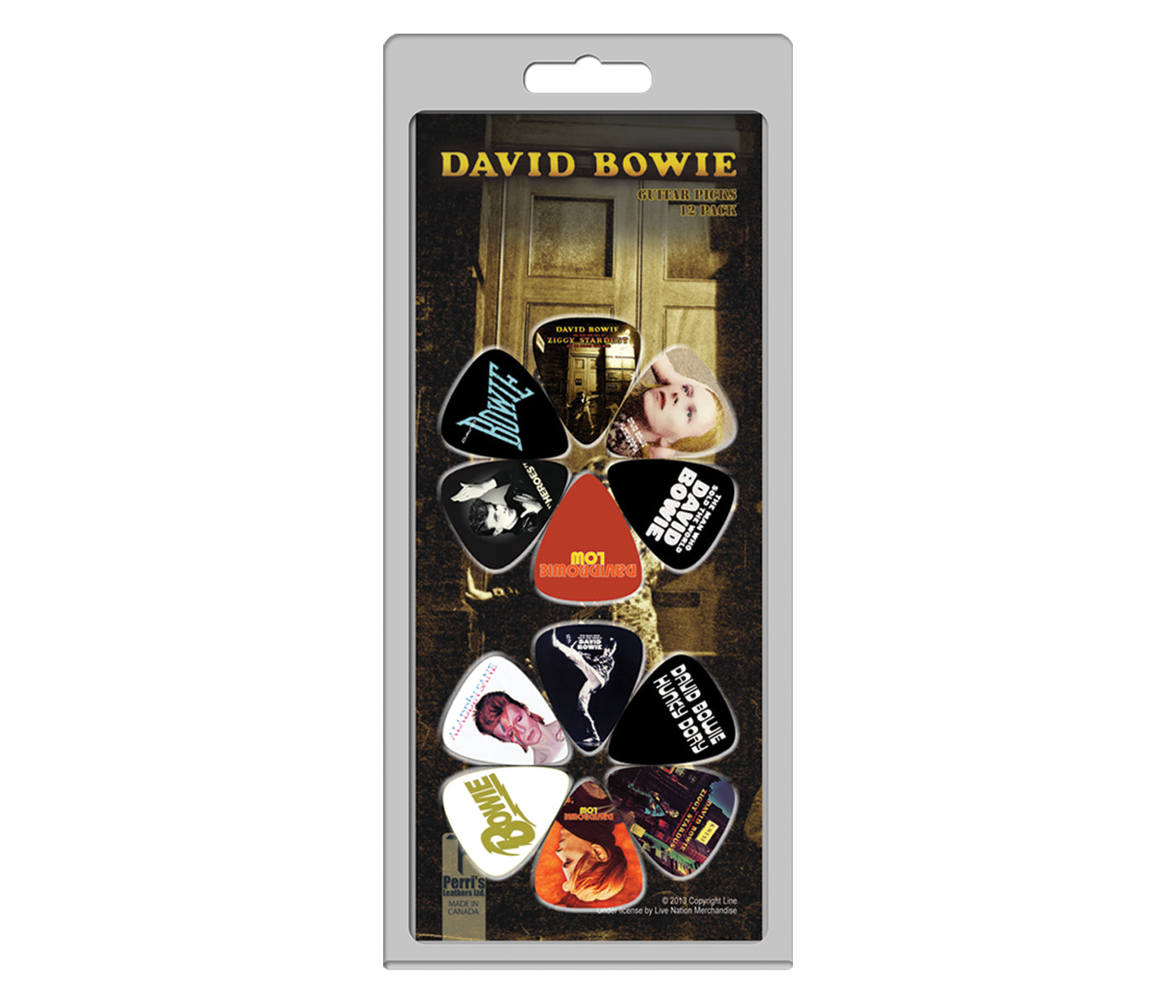 12 Pack David Bowie Official Licensing Variety Pack Guitar Picks