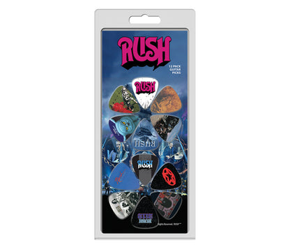 12 Pack Rush Official Licensing Variety Pack Guitar Picks