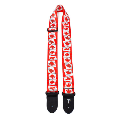 CANADIAN FLAG DESIGN POLYESTER GUITAR STRAP