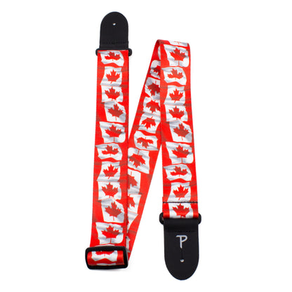 CANADIAN FLAG DESIGN POLYESTER GUITAR STRAP