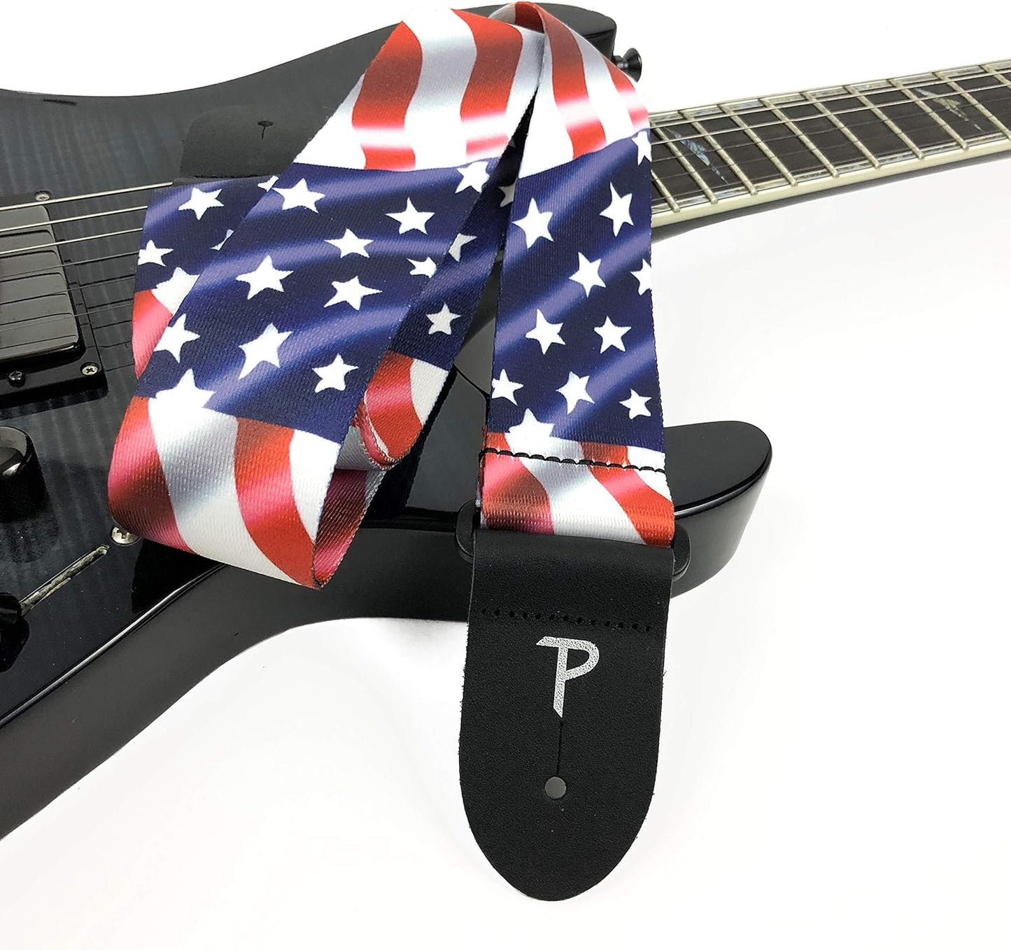 USA WAVING FLAG DESIGN POLYESTER GUITAR STRAP
