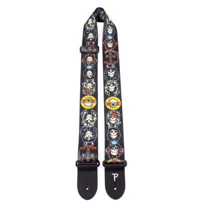 GUNS N ROSES CARTOON FACES POLYESTER GUITAR STRAP