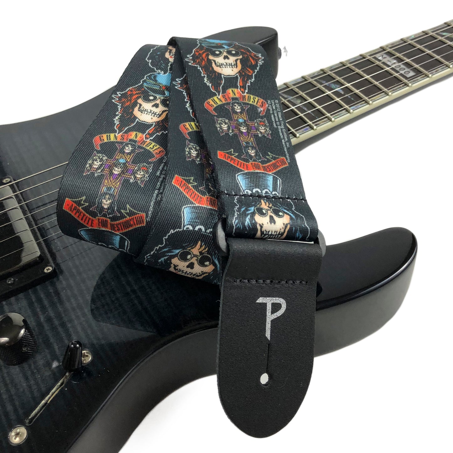 GUNS N ROSES CARTOON FACES POLYESTER GUITAR STRAP