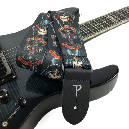 GUNS N ROSES CARTOON FACES POLYESTER GUITAR STRAP