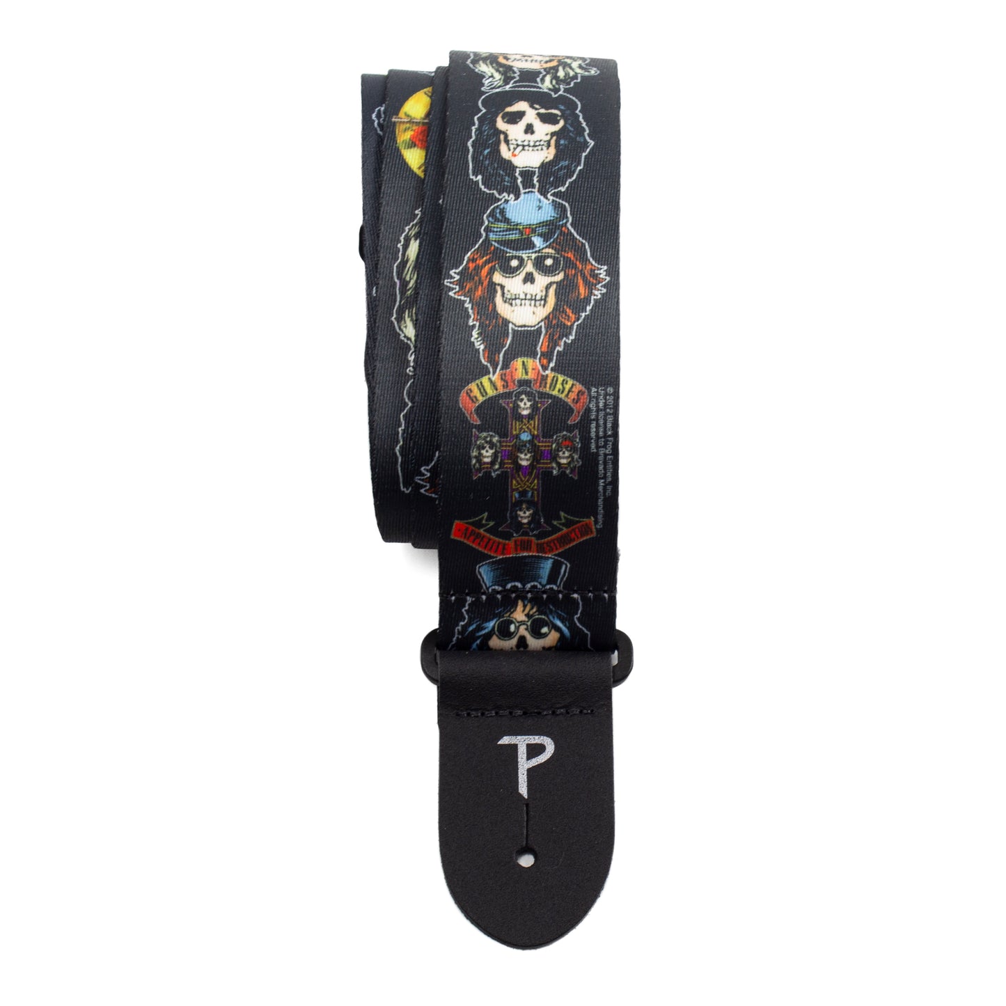 GUNS N ROSES CARTOON FACES POLYESTER GUITAR STRAP