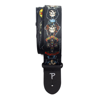 GUNS N ROSES CARTOON FACES POLYESTER GUITAR STRAP