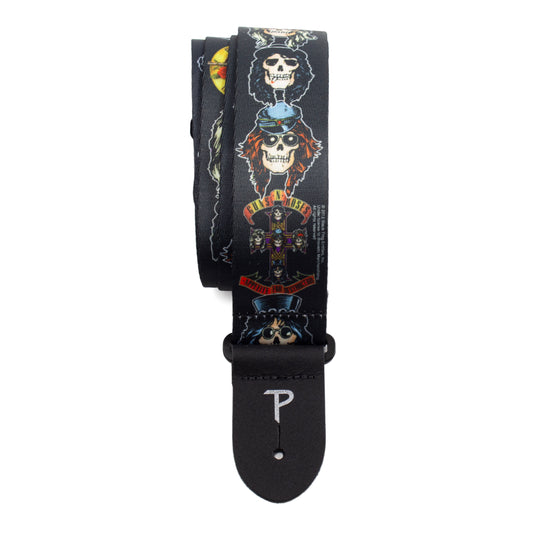 GUNS N ROSES CARTOON FACES POLYESTER GUITAR STRAP