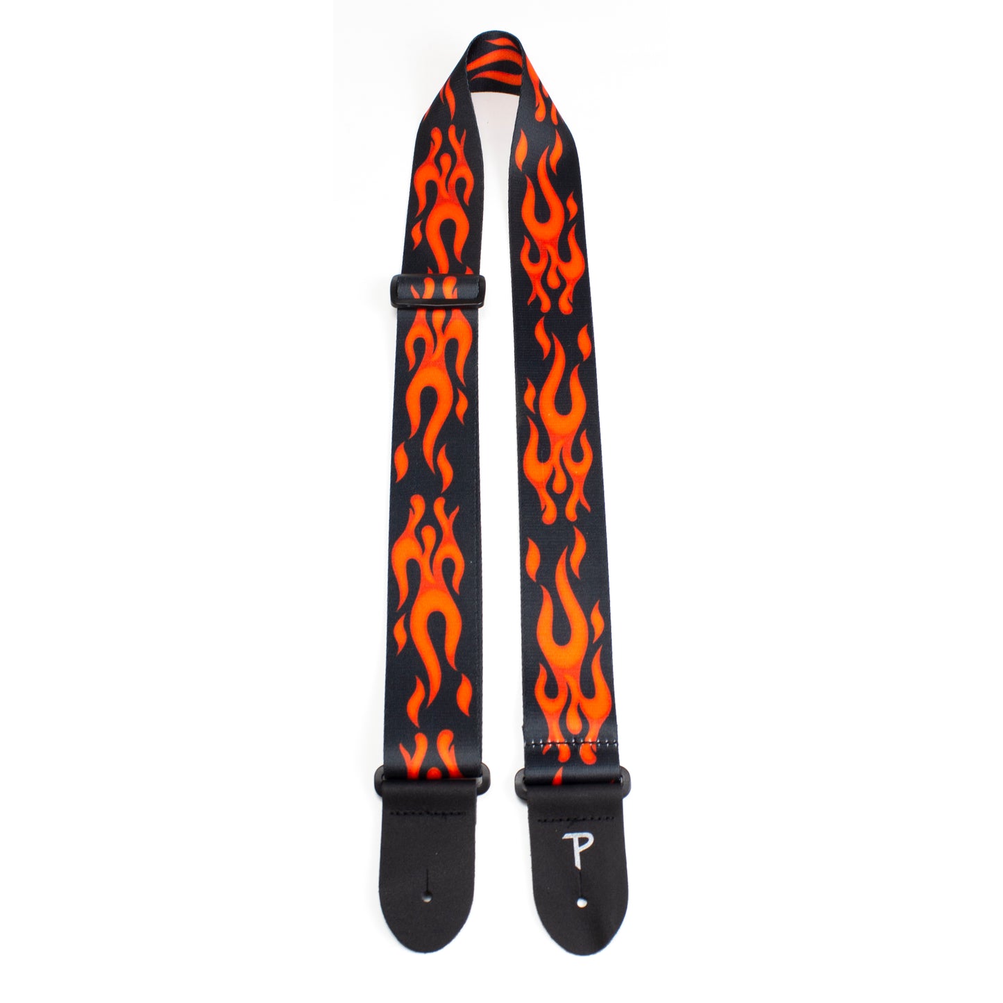 ORANGE FLAMES DESIGN POLYESTER GUITAR STRAP