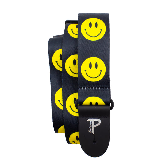 SMILEY FACES HOPE COLLECTION DESIGN POLYESTER GUITAR STRAP
