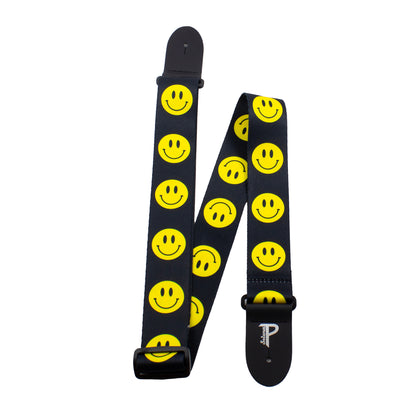 SMILEY FACES HOPE COLLECTION DESIGN POLYESTER GUITAR STRAP