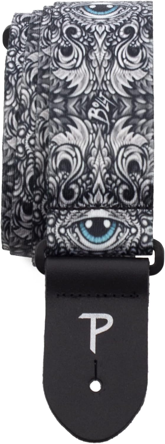 DAVID BOLLT BLUE EYE POLYESTER GUITAR STRAP