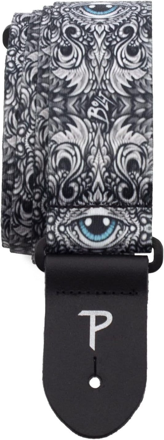 DAVID BOLLT BLUE EYE POLYESTER GUITAR STRAP