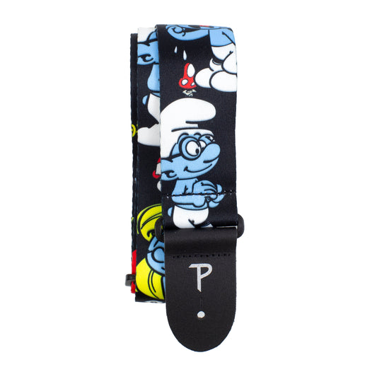 THE SMURFS POLYESTER GUITAR STRAP