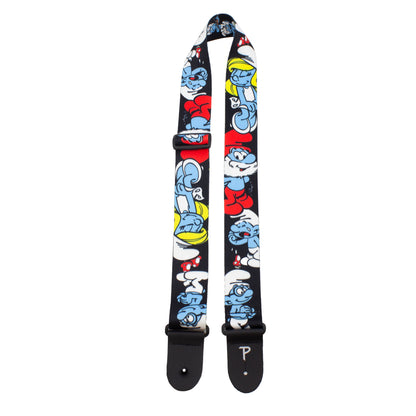 THE SMURFS POLYESTER GUITAR STRAP