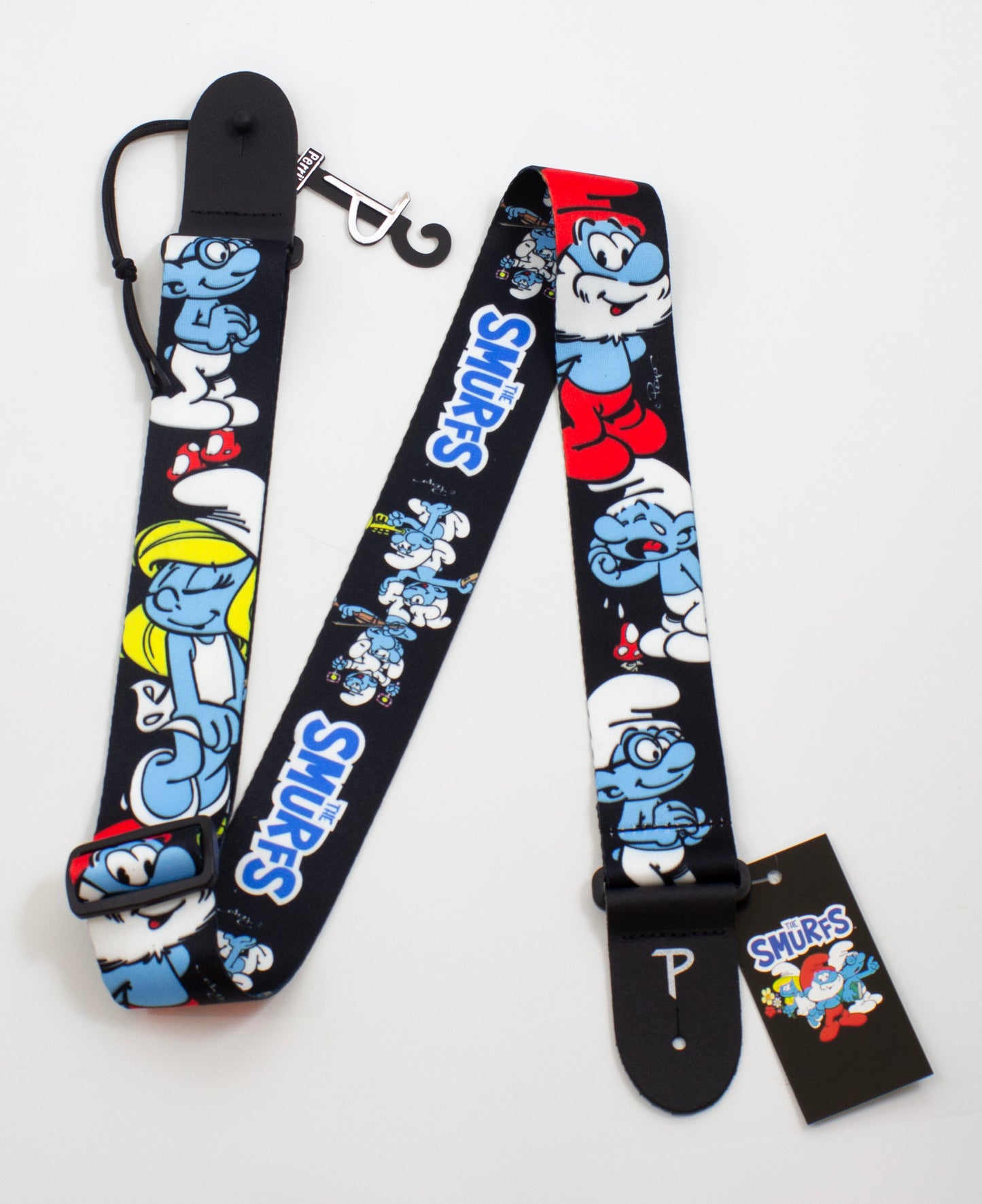 THE SMURFS POLYESTER GUITAR STRAP