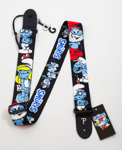 THE SMURFS POLYESTER GUITAR STRAP