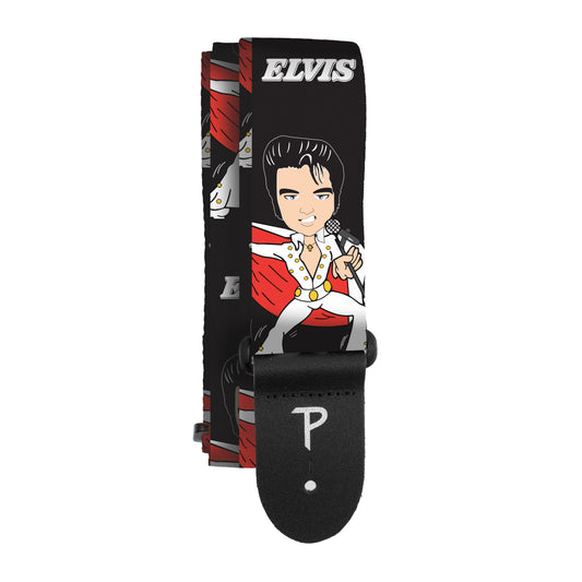 ELVIS CARICATURE POLY GUITAR STRAP