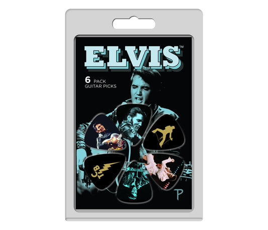 6 Pack Elvis Presley Official Licensing Variety Pack Guitar Picks