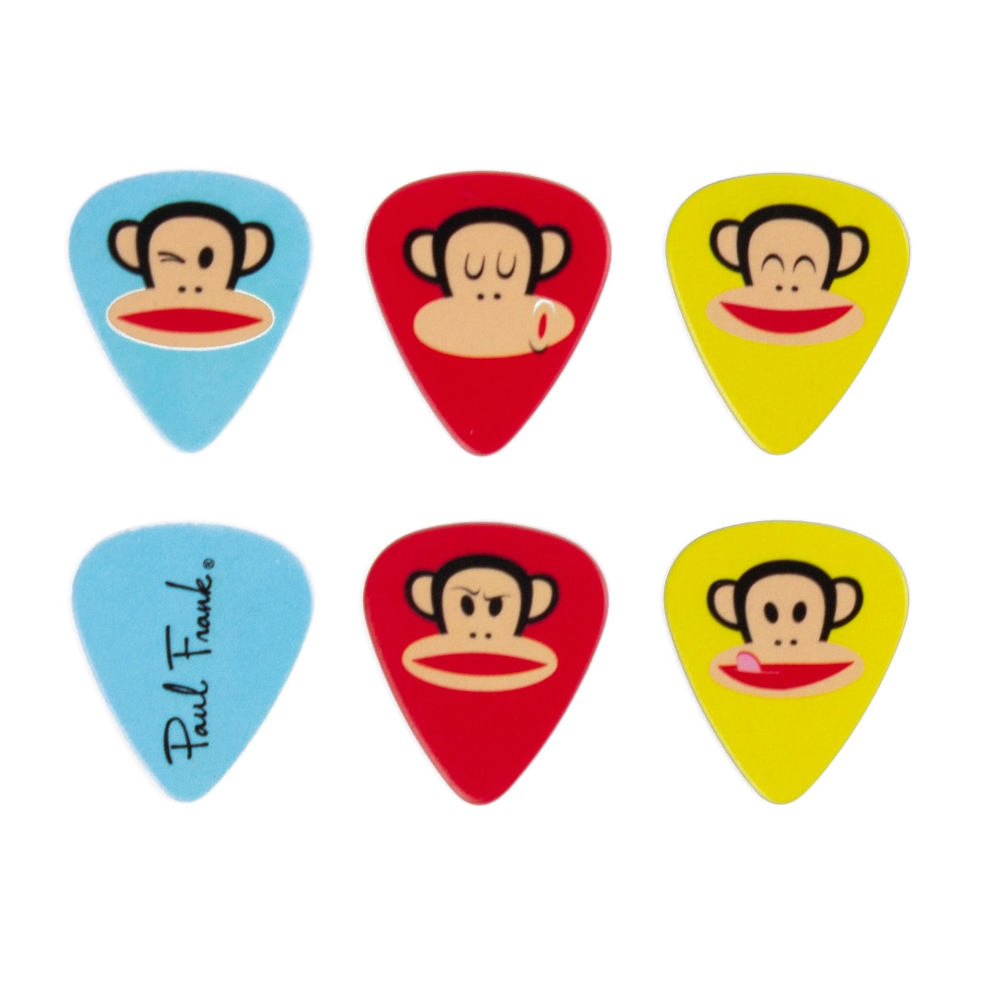 6 PACK PAUL FRANK OFFICIAL LICENSING VARIETY PACK GUITAR PICKS