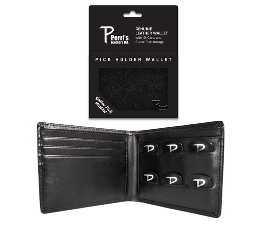 Black Genuine Leather Pick Holder Wallet