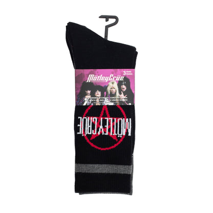 MÖTLEY CRÜE ASSORTED Knit Crew Socks, 3PAIR