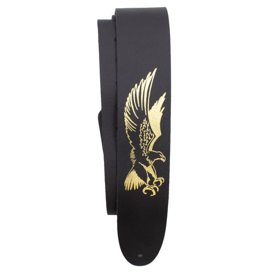 Metallic Embossed Leather Guitar Strap