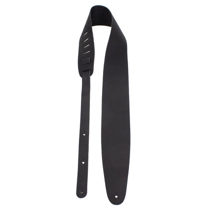 Black Basic Leather Guitar Strap