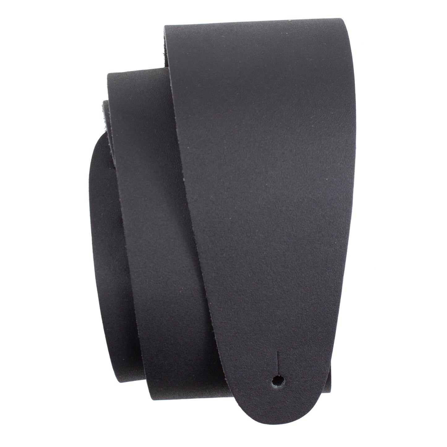 Black Basic Leather Guitar Strap