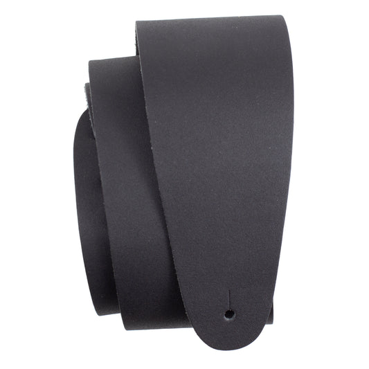 Black Basic Leather Guitar Strap