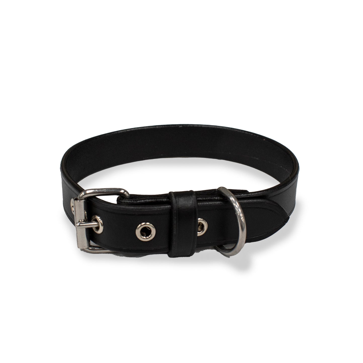 Perri's Pet Products, dog collars, black leather