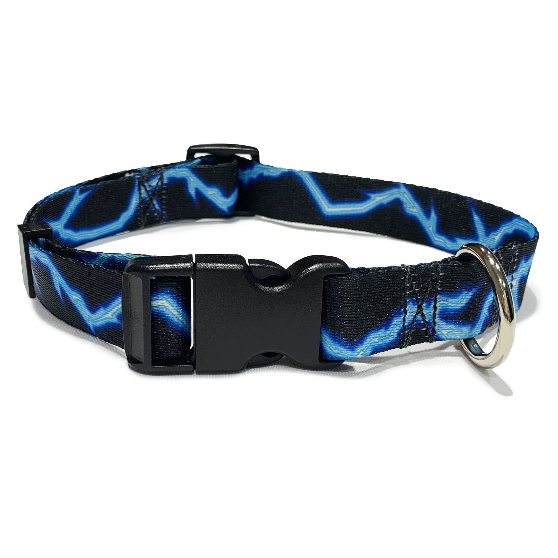 perri's pet products, dog collar, blue lightning