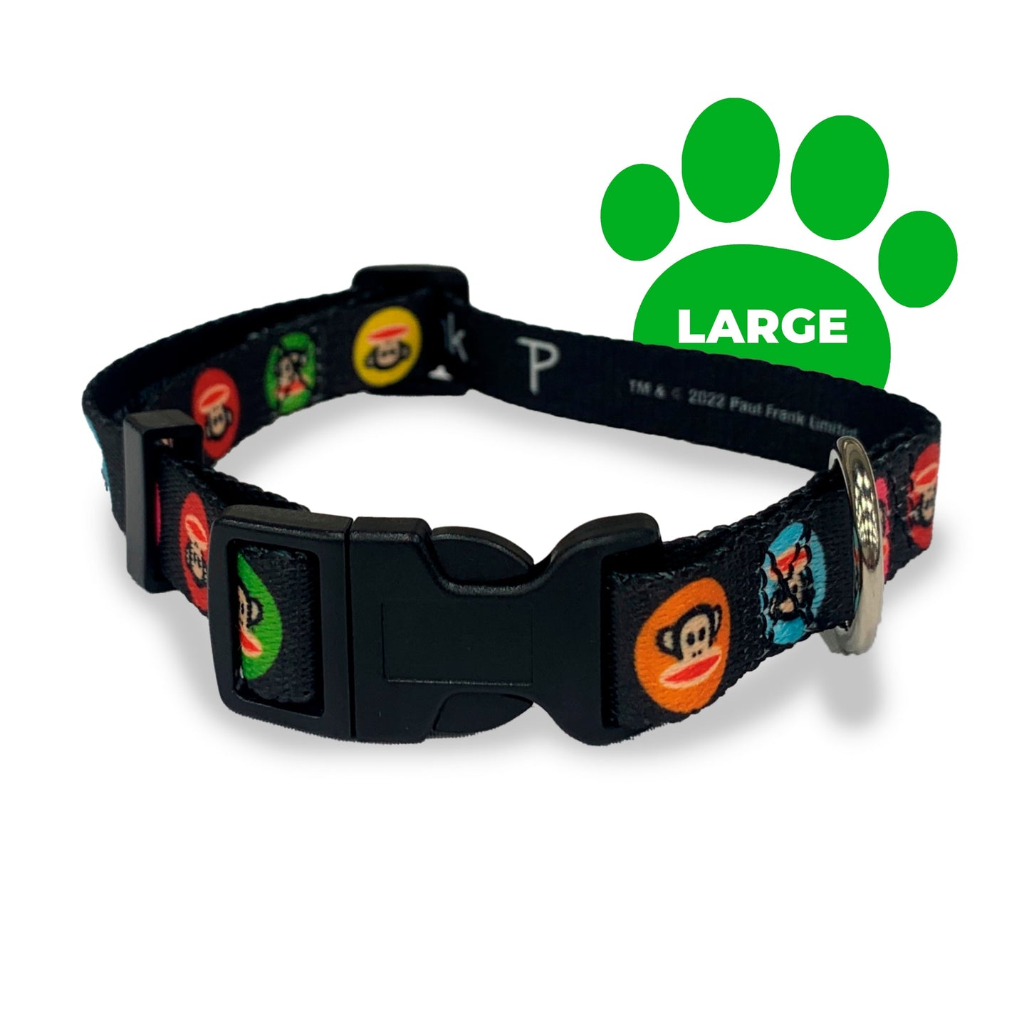 Perri's Pet Products, dog collar, paul frank colourful circles