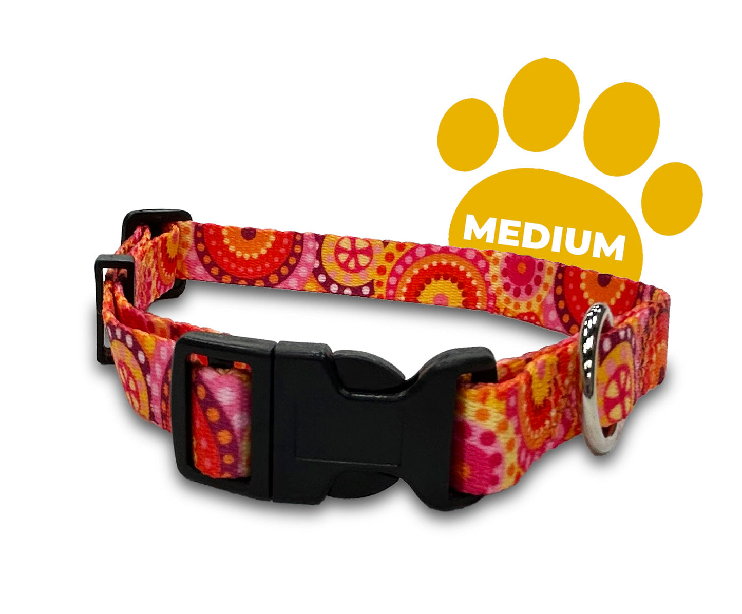 boho, perri's pet products, dog collar, hippie collection, medium