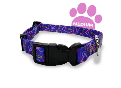 arcade, perri's pet products, dog collar, hippie collection, medium