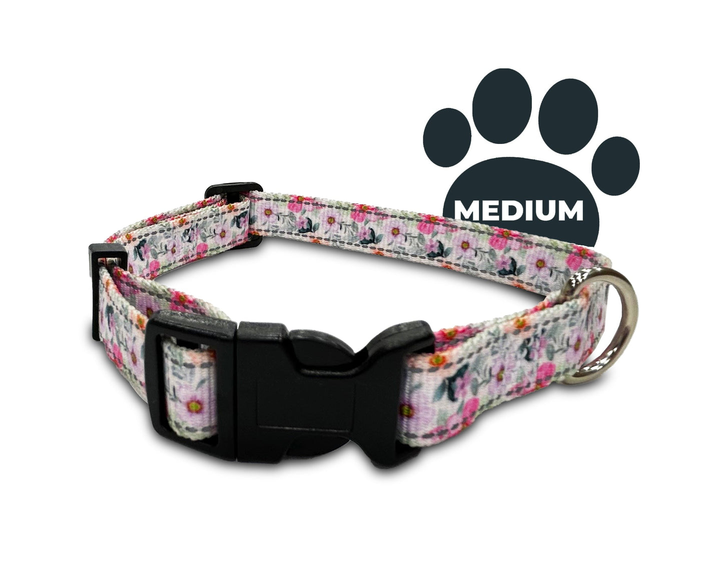 reflective lanvender orchid, perri's pet products, dog collar, medium