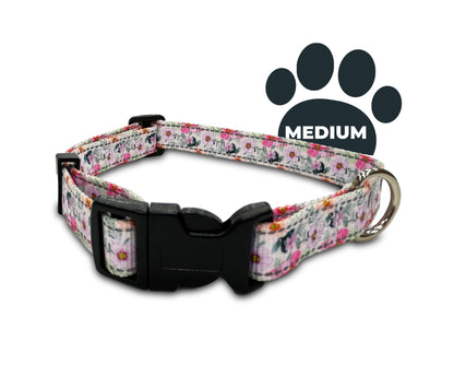 reflective lanvender orchid, perri's pet products, dog collar, medium