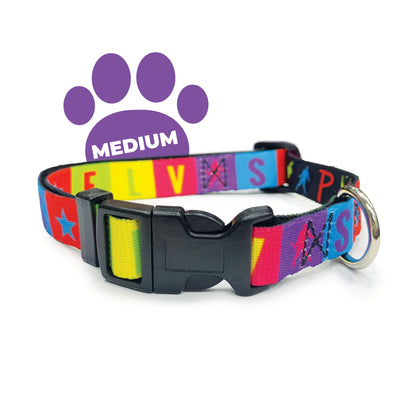 Perri's Pet Products, dog collar, Elvis Presley, colourful