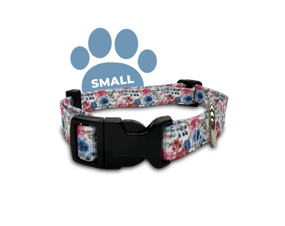 reflective rosalicious, perri's pet products, dog collar, small