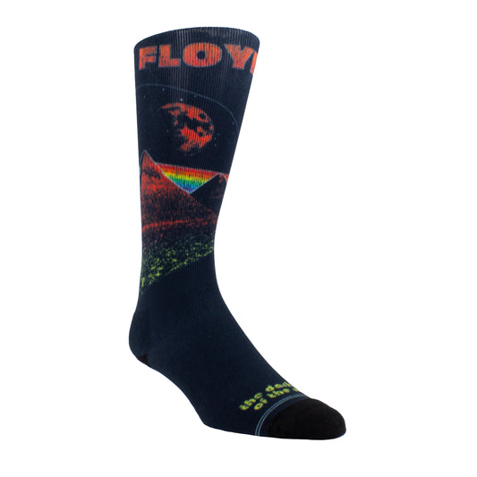 PINK FLOYD THE DARK SIDE 50 YEARS DYE SUB SOCKS, 1 PAIR