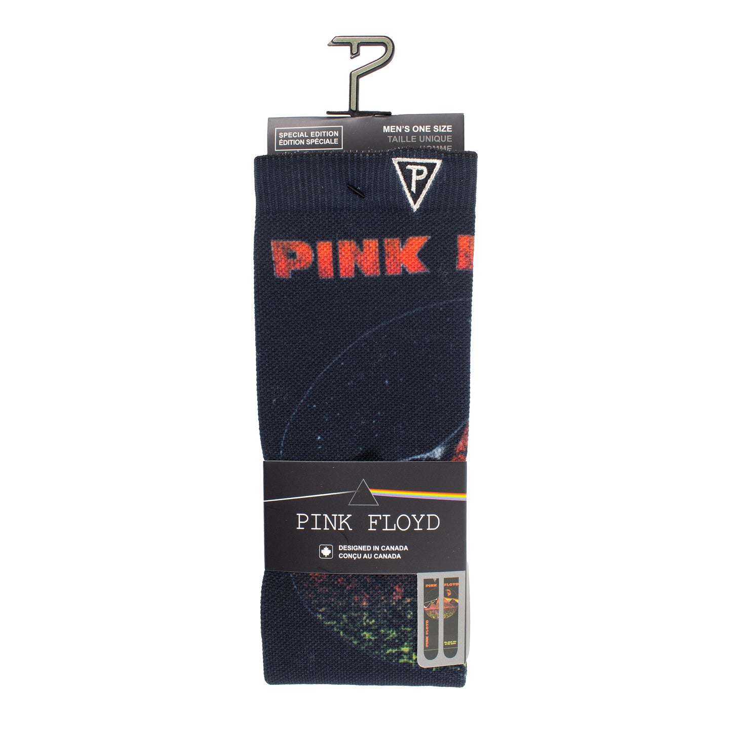 PINK FLOYD THE DARK SIDE 50 YEARS DYE SUB SOCKS, 1 PAIR