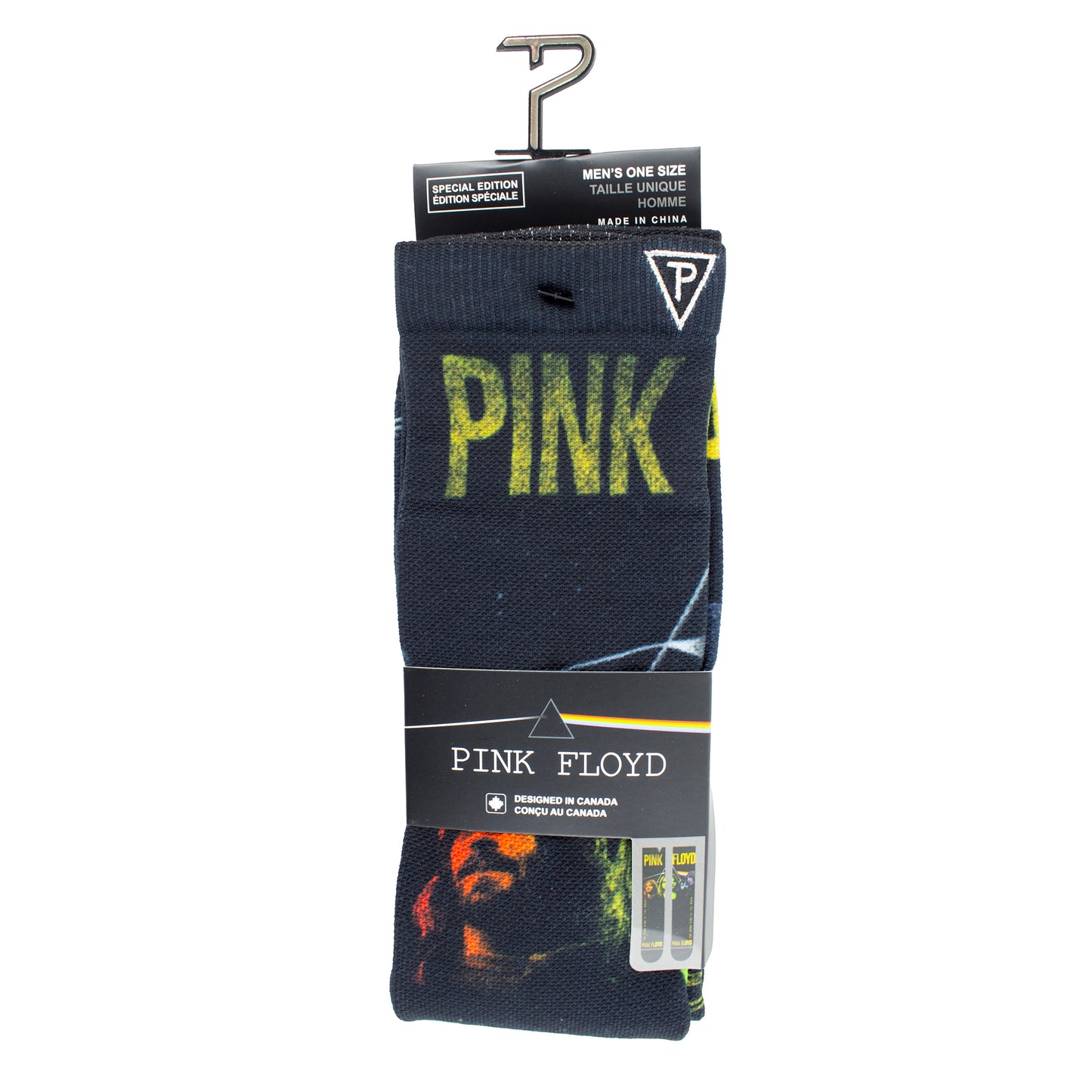 PINK FLOYD 50TH ANNIVERSARY DYE SUB SOCKS, 1 PAIR