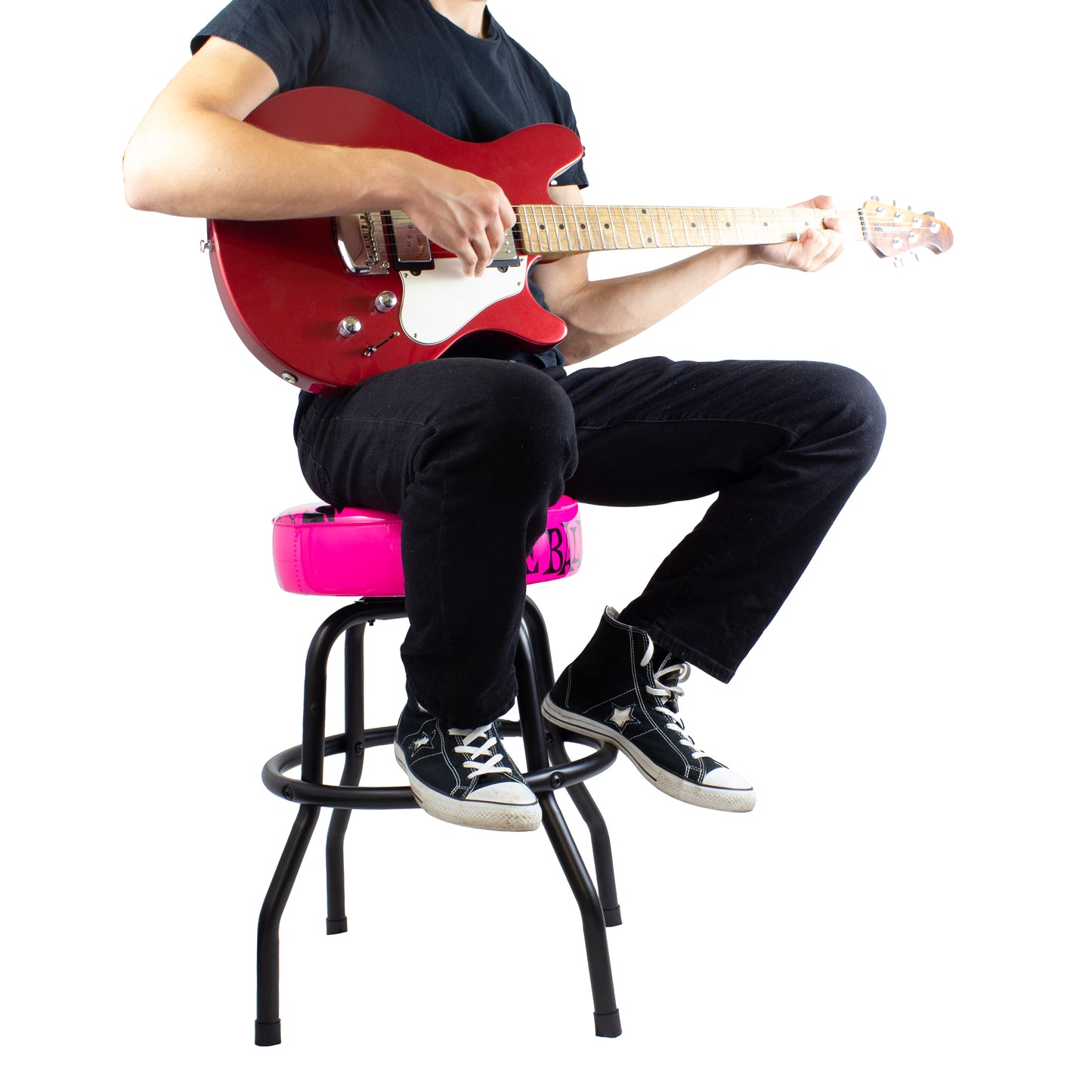 ERNIE BALL PINK PLAYERS BAR STOOL