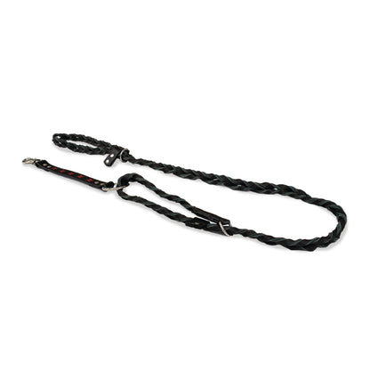 Perri's Pet Products, dog leash, braided black leather