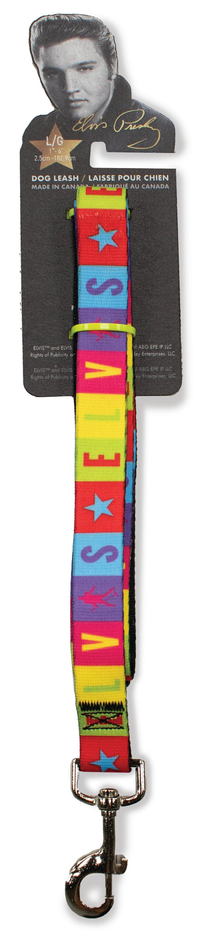 Perri's Pet Products, dog leashes, Elvis Presley, colourful, packaging